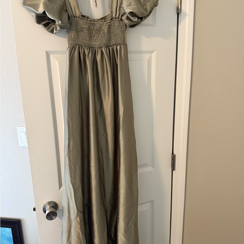 Show Me Your MuMu Light Olive Dress - Picture 3 of 6